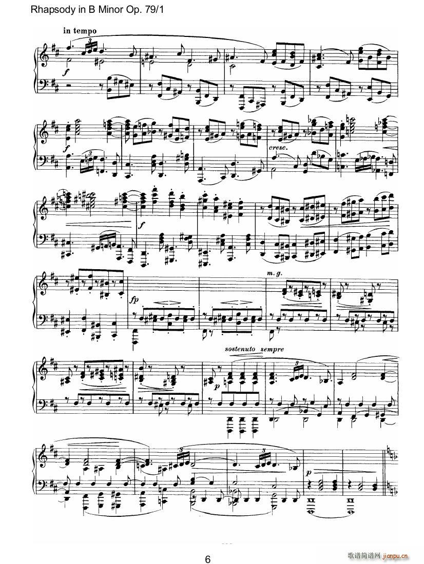 Brahms Rhapsody Op79 1(V)6