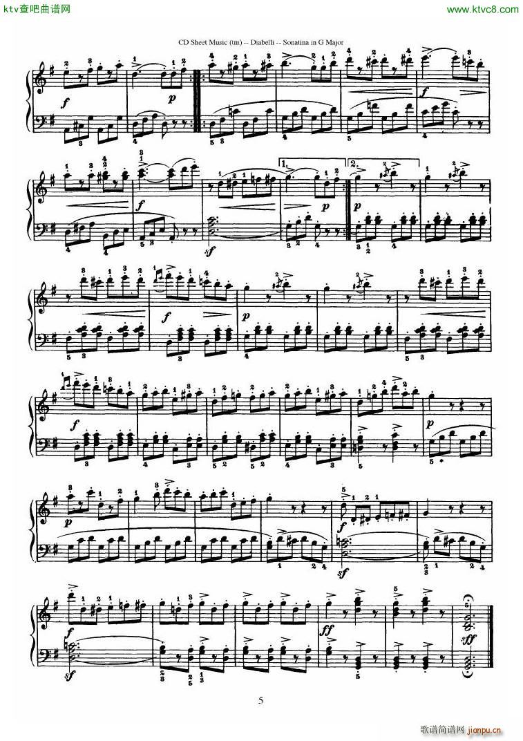 Diabelli Sonatinas Op 168 No 1 7 34P(V)28