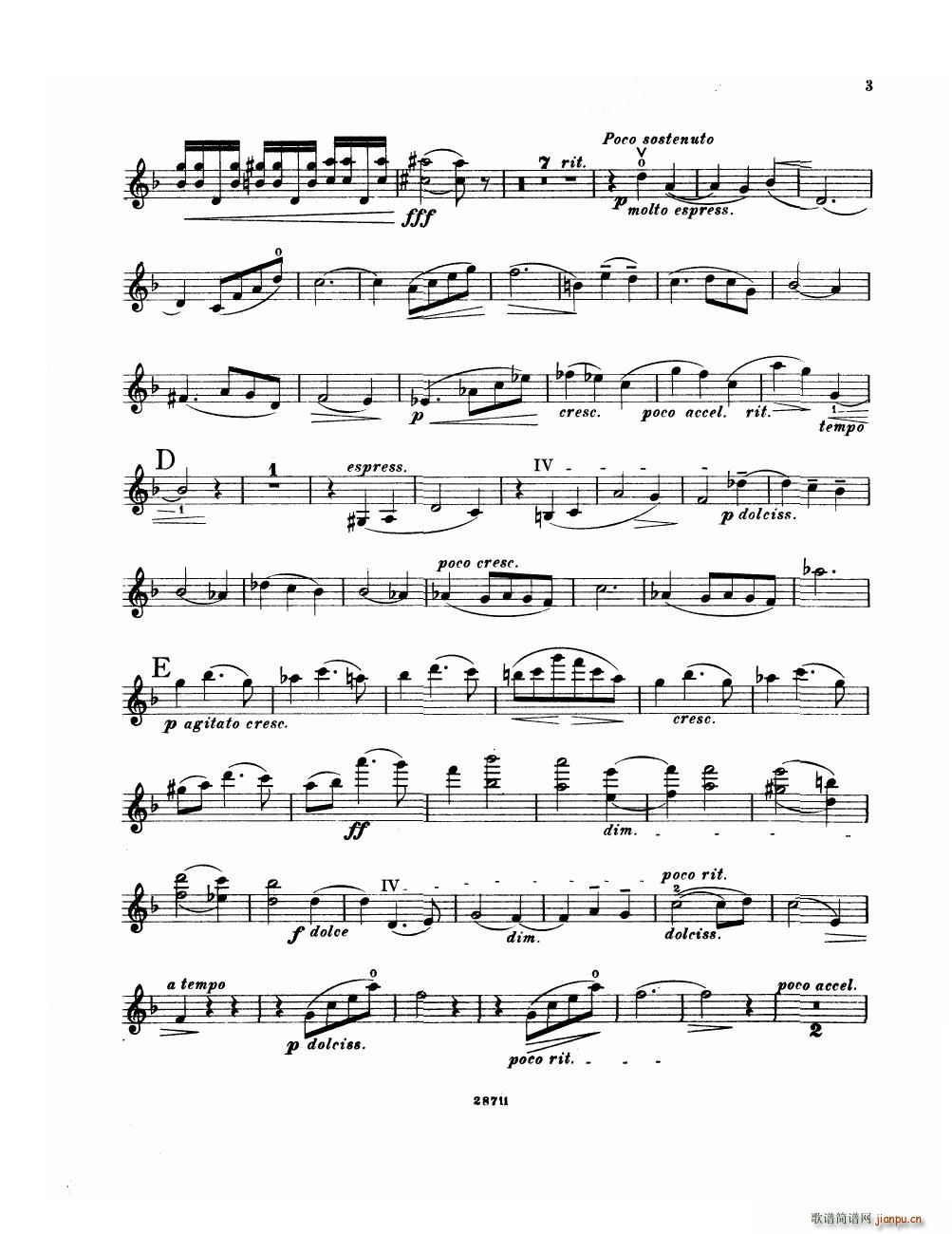 Bowen Suite for violin and piano violin part(V)3