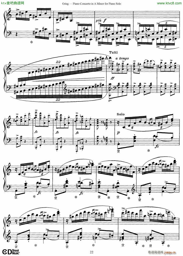 Grieg Piano Concerto solo arr 2 byGrieg(V)22