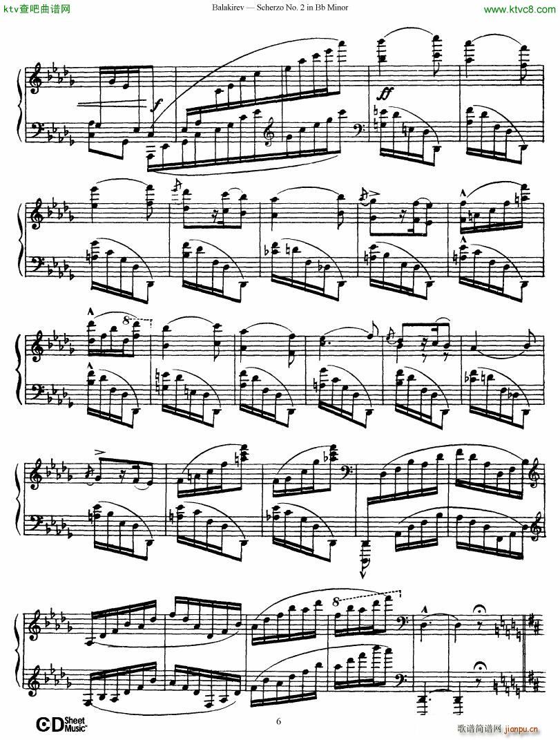 Balakirev Scherzo No 2 Bb Minor(V)6