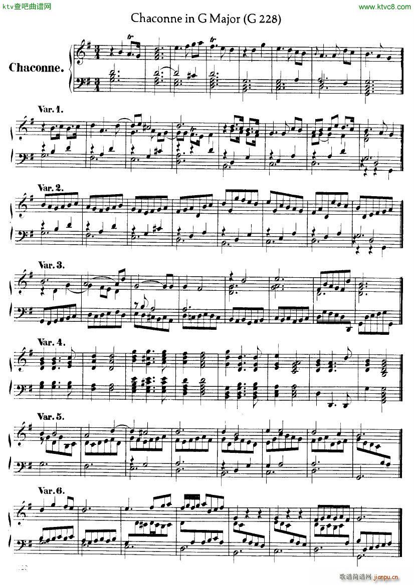Handel Chaconne in G major G228(V)1