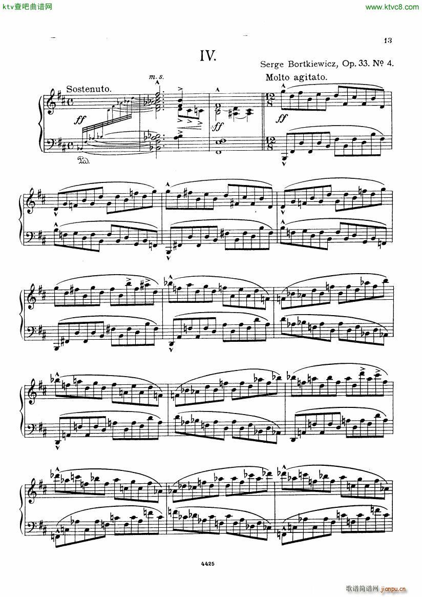 Bortkiewicz 10 Preludes Op 33(V)13