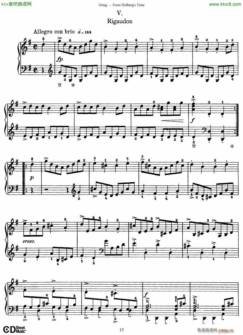 Grieg From Holberg s Time 1 5(V)15