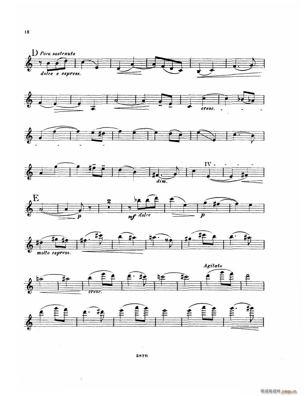 Bowen Suite for violin and piano violin part(V)18
