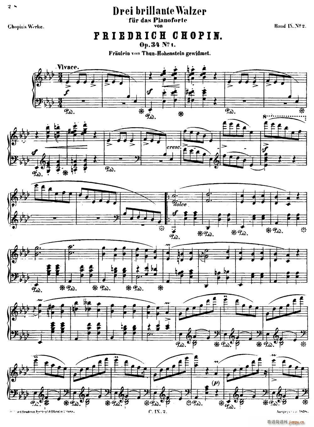 Valse brillante Op34 No1 A(ch){(dio)AAOp 34 1(V)1