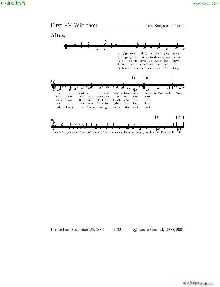 Dowland Lute Music (V)18