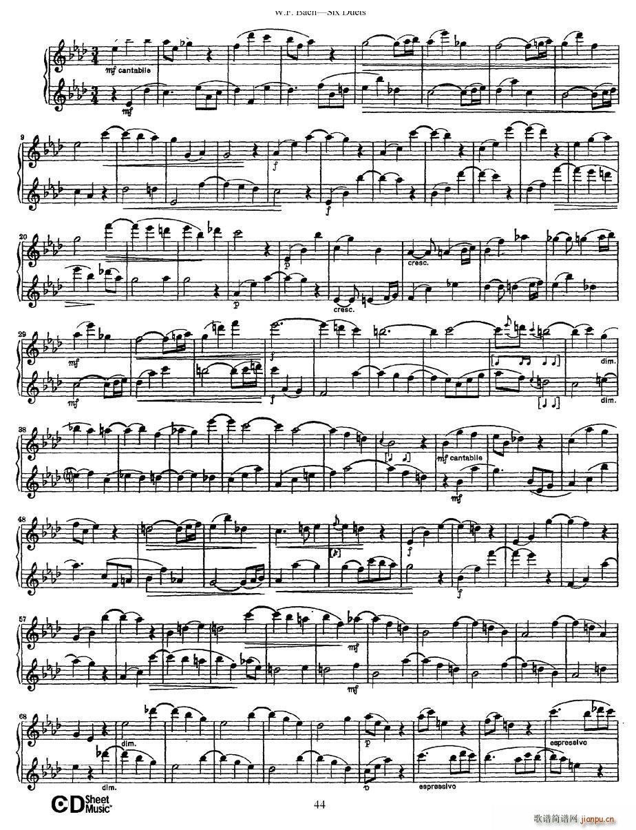 Six Duets 6׶ 4(V)3