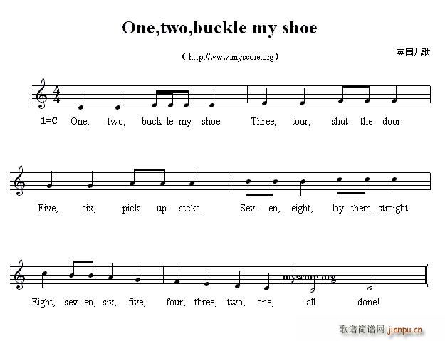 One two buckle my shoe Ӣă(ʮּ)1