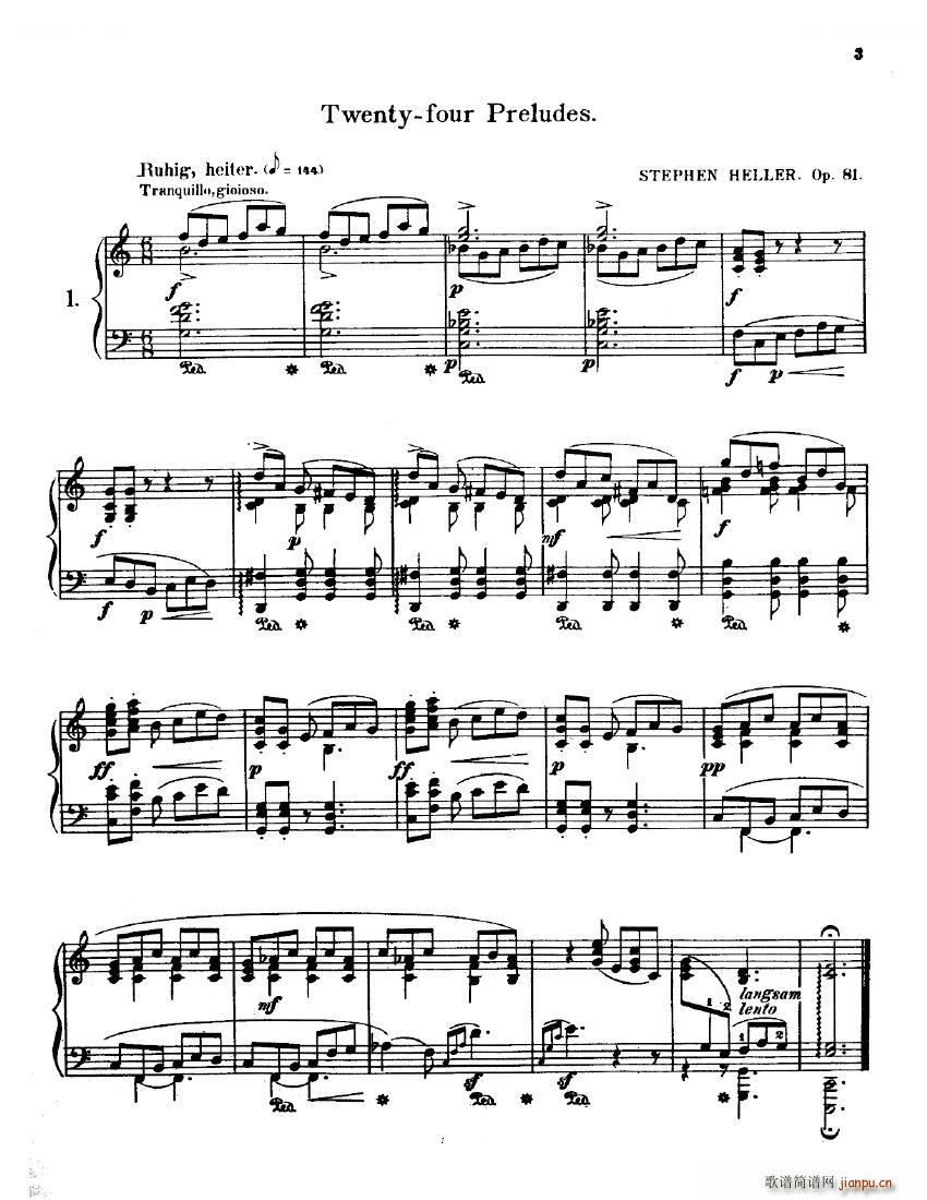 Heller 24 Preludes Op81 24 Preludes Op81(ʮּ)1