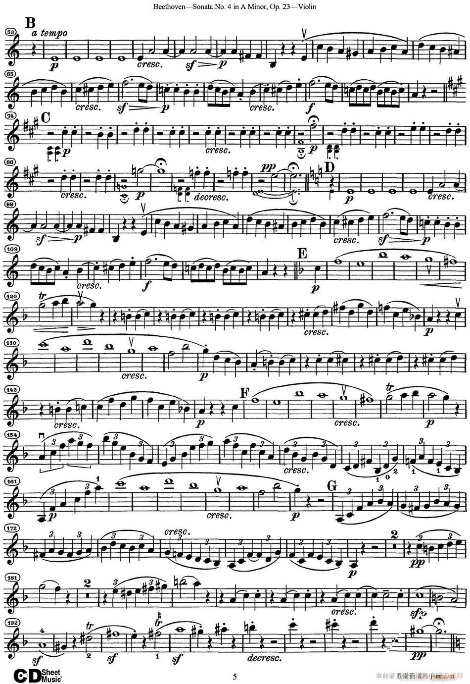 Violin Sonata No 4 in A Minor Op 23(СV)5