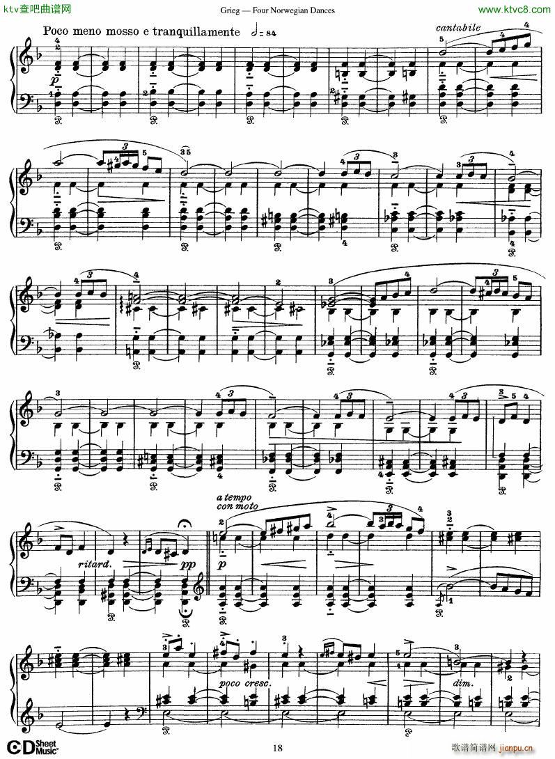 Grieg Four Norwegian Dances(V)18