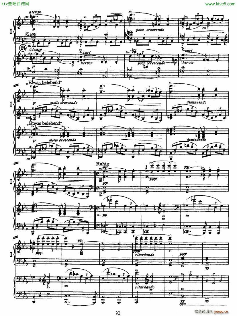 Bruckner Symphony No 4 4 hands arr (V)39