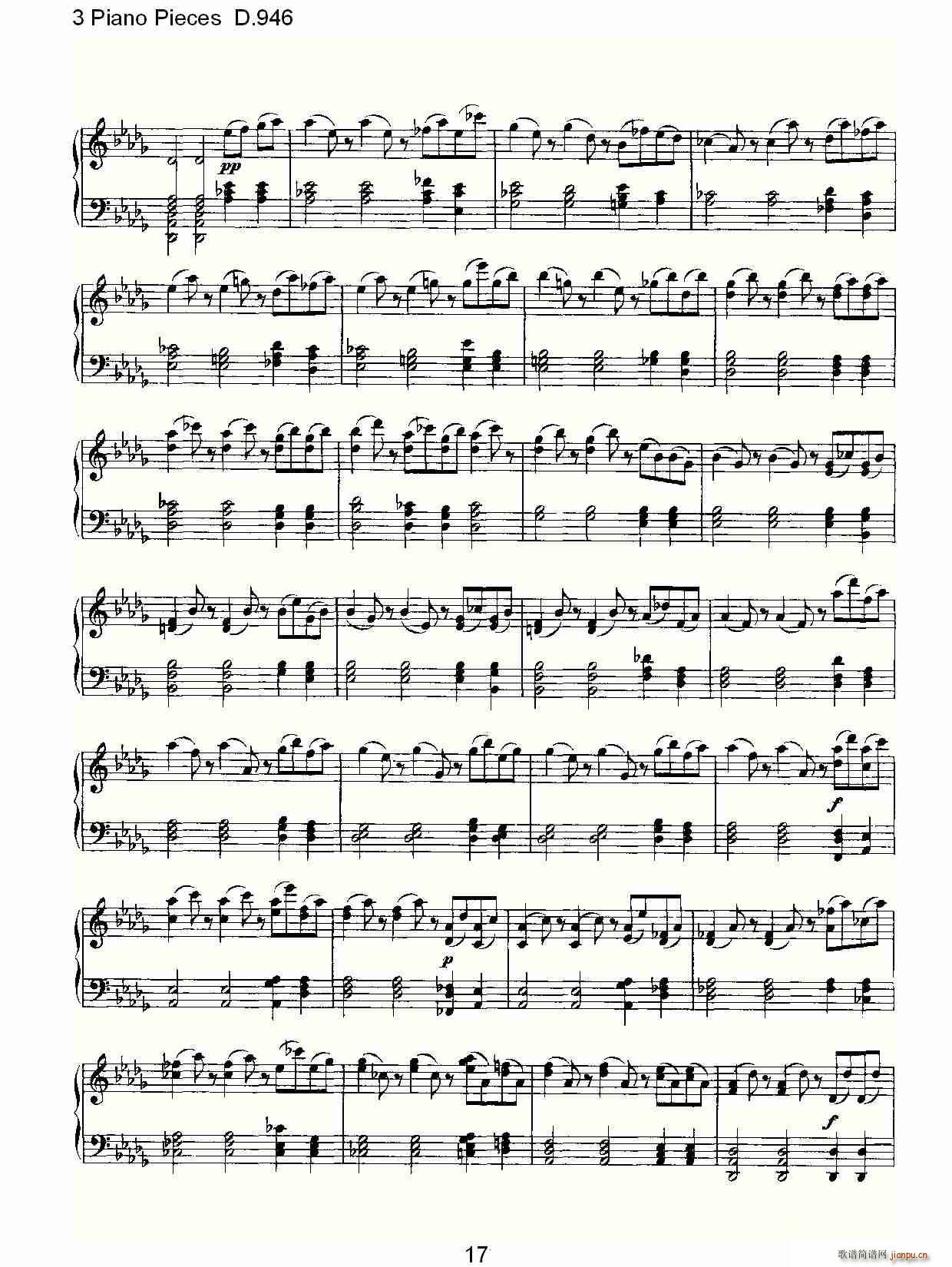 3 Piano Pieces D.946(V)17
