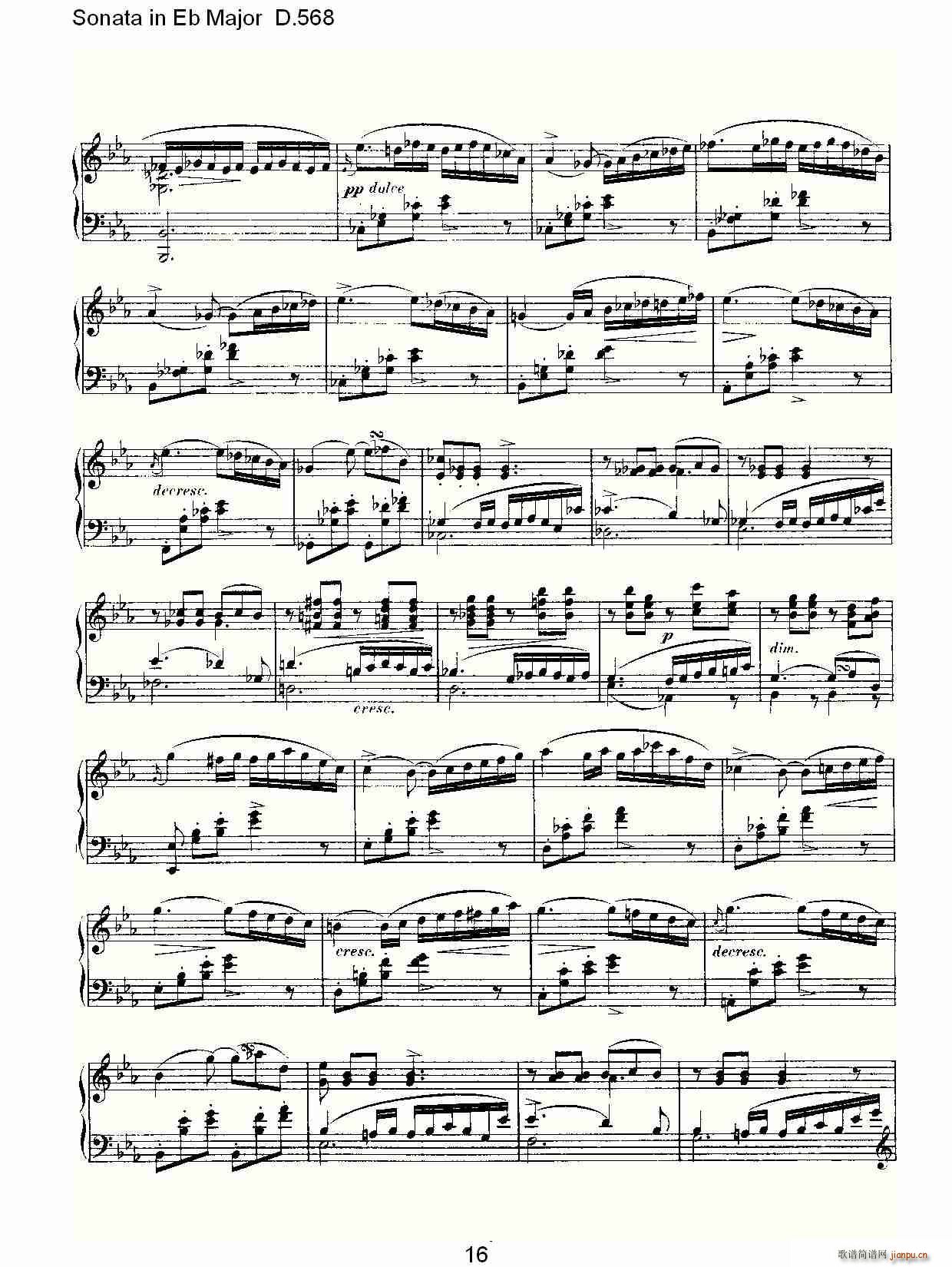 Sonata in Eb Major D.568(ʮּ)16
