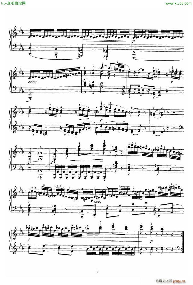 Piano Sonata No 52 in Eb(V)3