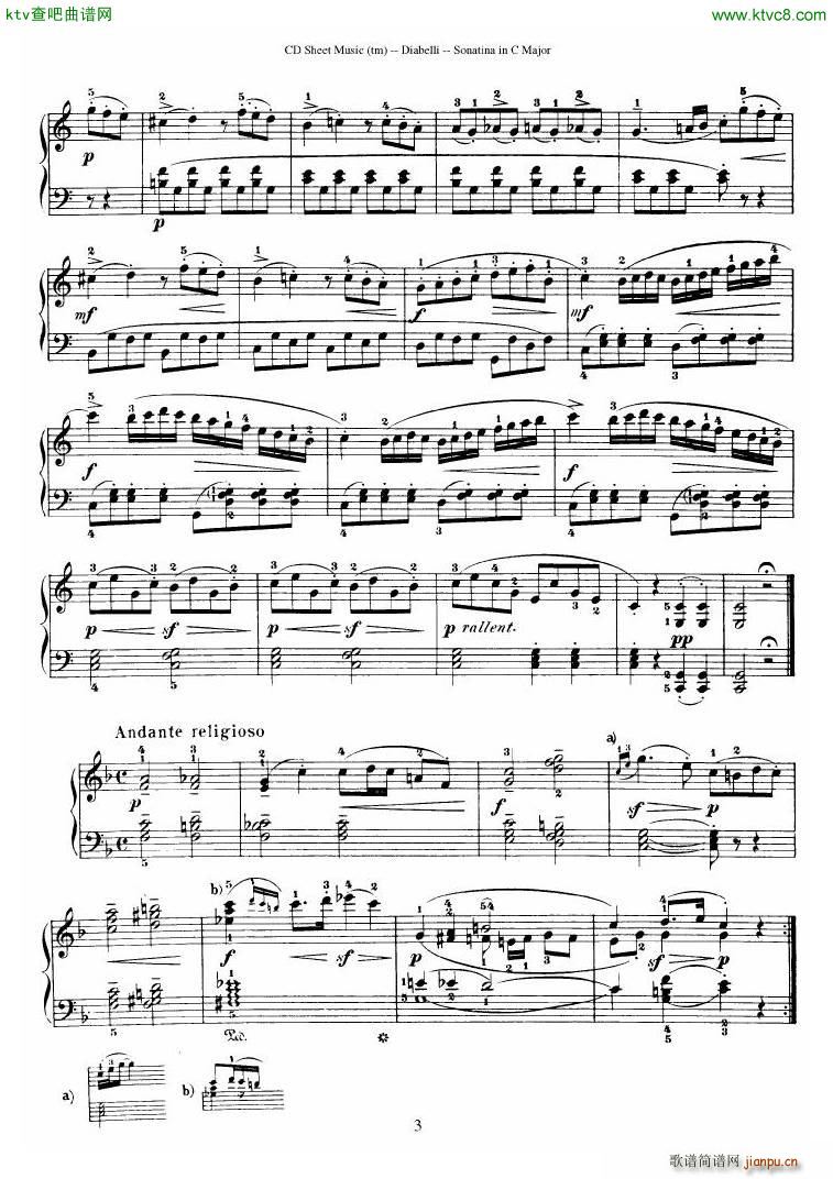 Diabelli Sonatinas Op 151 No 1 4 23P(V)8