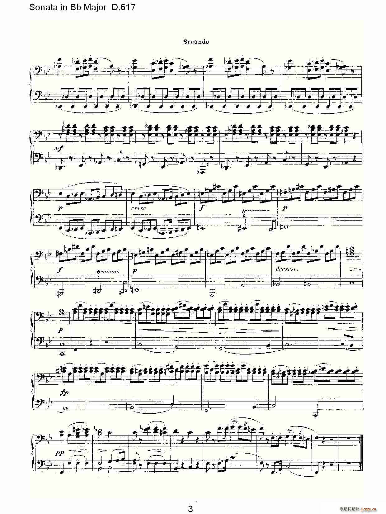 Sonata in Bb Major D.617(ʮּ)3