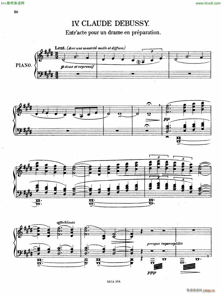 Casella  La Manire de Claude Debussy piano(V)1