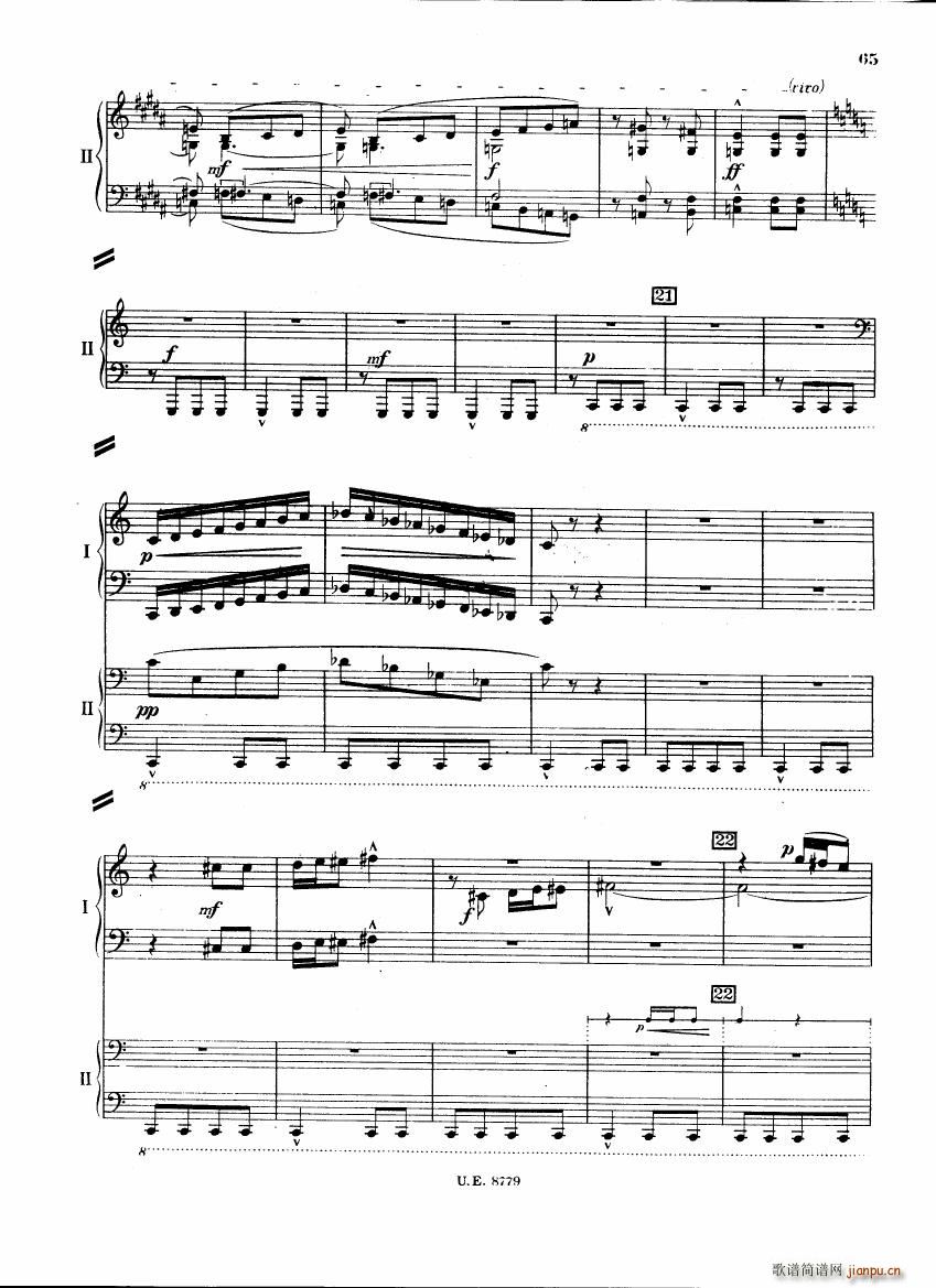 Bartok SZ 83 Piano Concerto 1 2p reduct (V)22