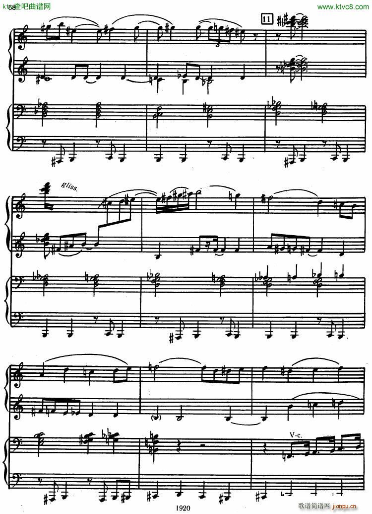 Honegger Symphony No 3 Liturgicheskaya 2 pianos (V)6