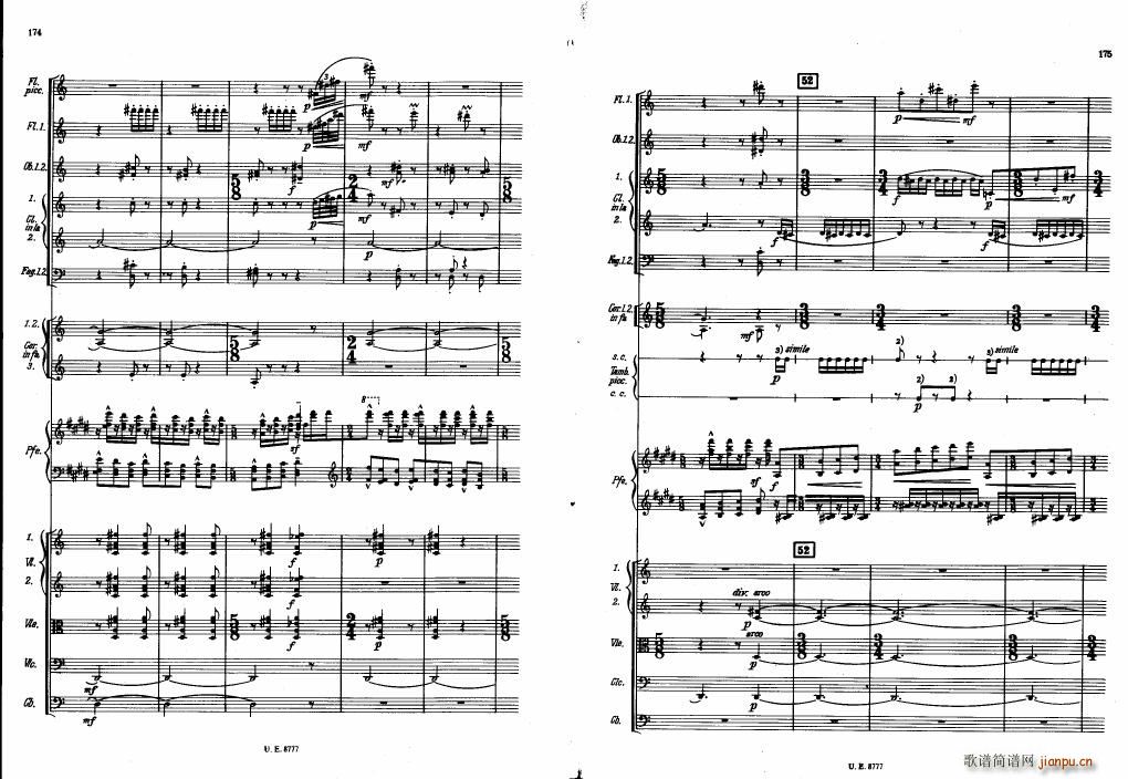 Bartok SZ 83 Piano Concerto No1 Full Score (V)47