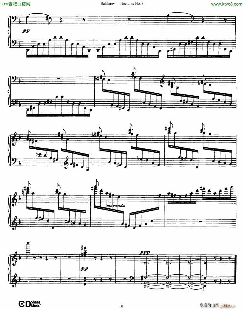 Balakirev Nocturne No 3(V)9
