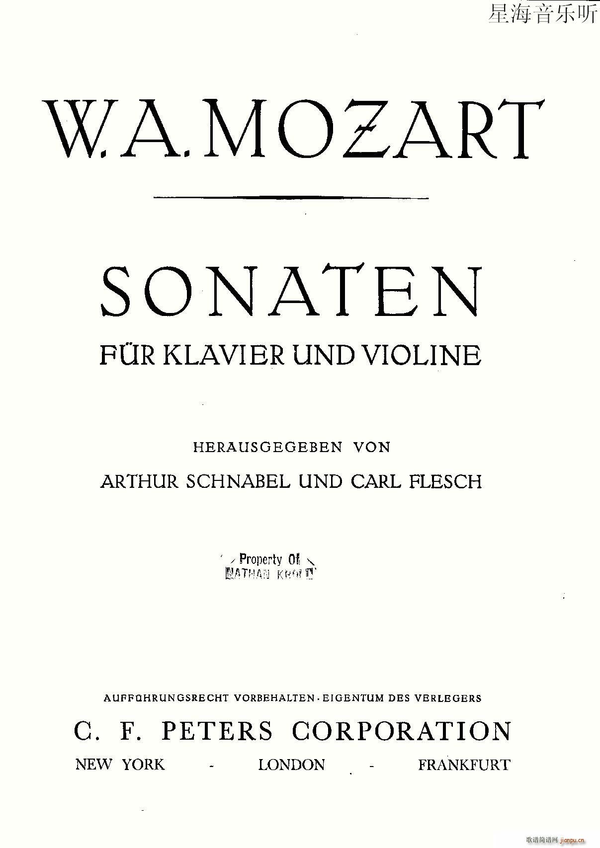 Mozart Violin Sonata No 2 KV 303 ڶСQ(СV)1
