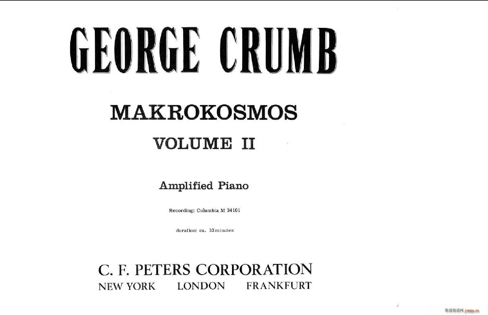 Crumb Makrokosmos Volume 2(V)3