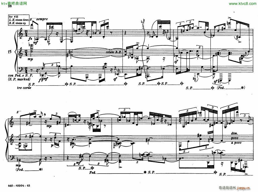 Bolcom 12 etudes for piano(V)38