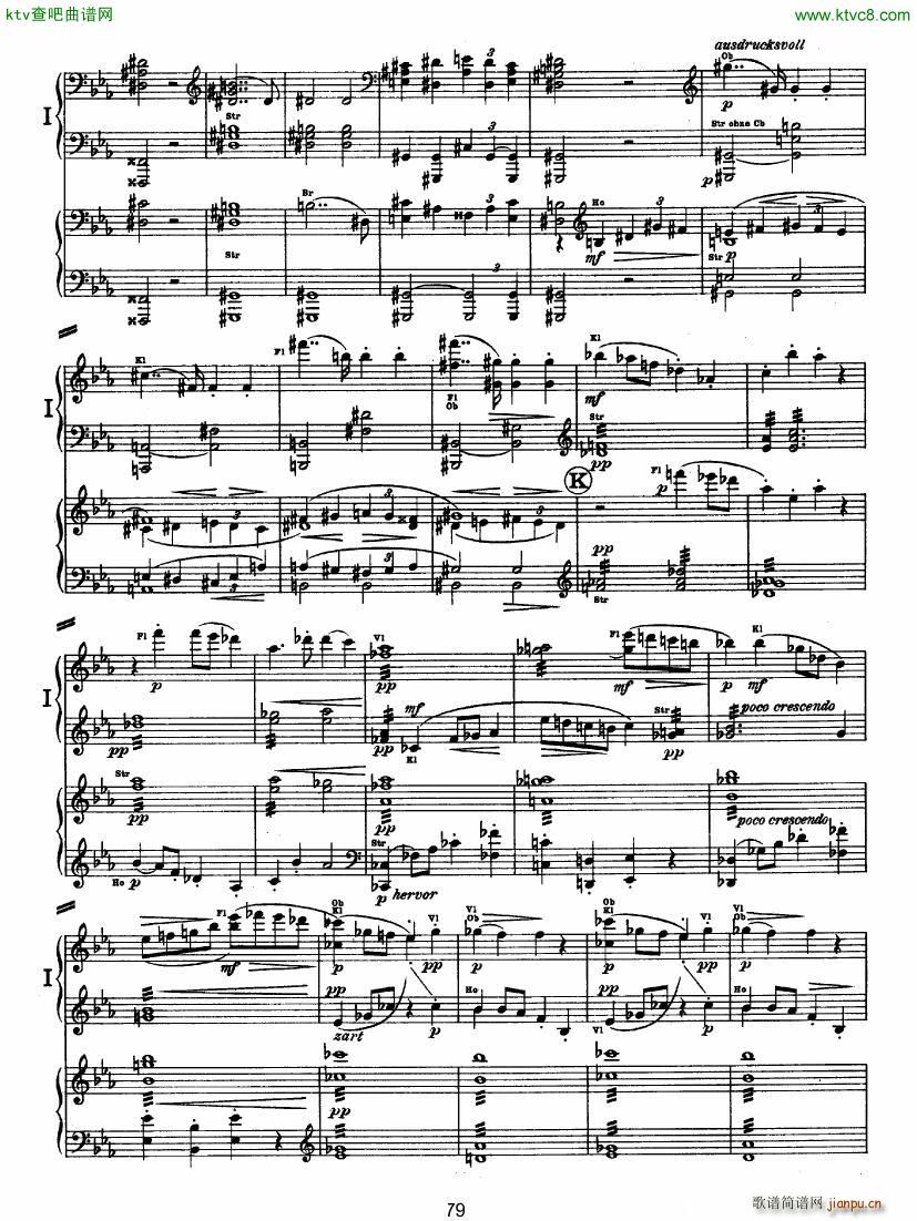 Bruckner Symphony No 4 4 hands arr (V)13