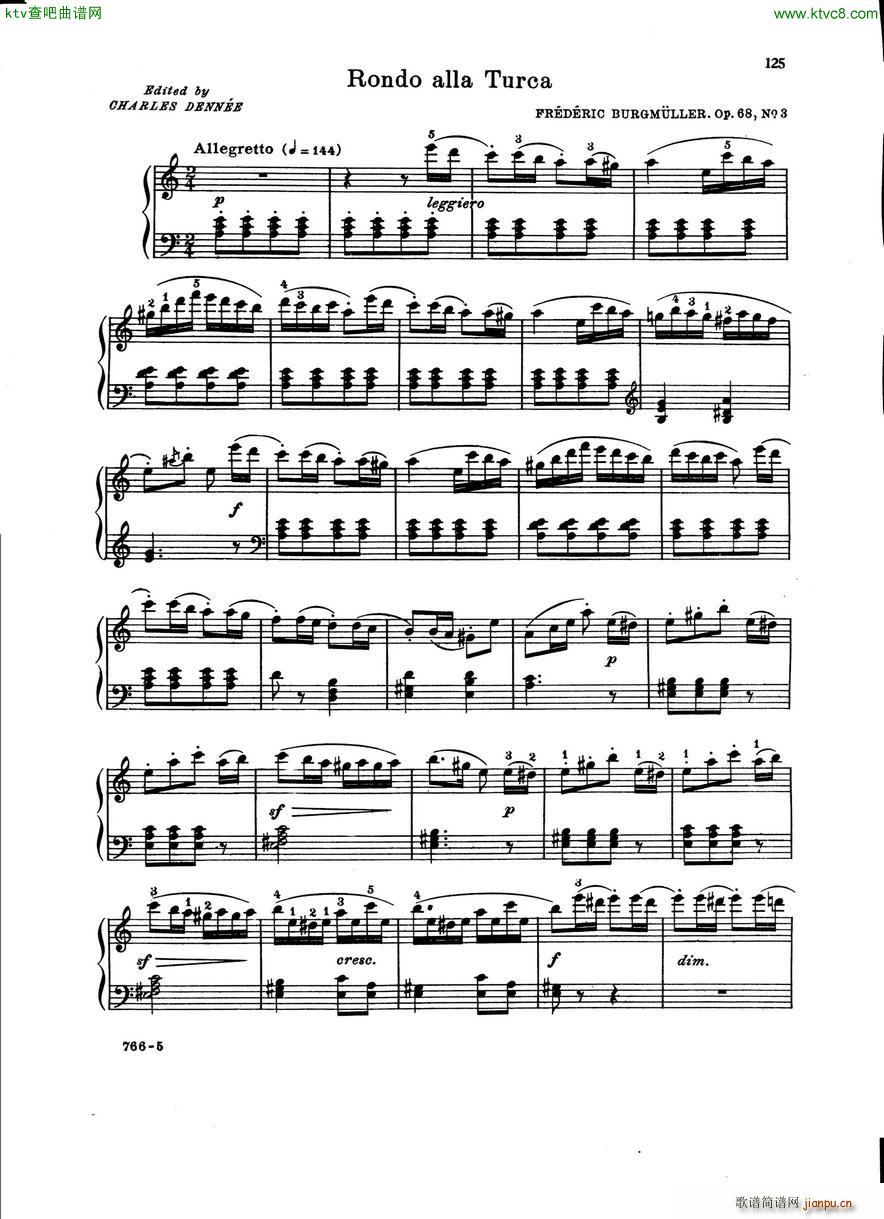 Burgmuller Rondo alla Turca Op 68(V)1