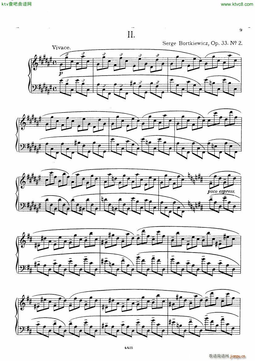 Bortkiewicz 10 Preludes Op 33(V)9