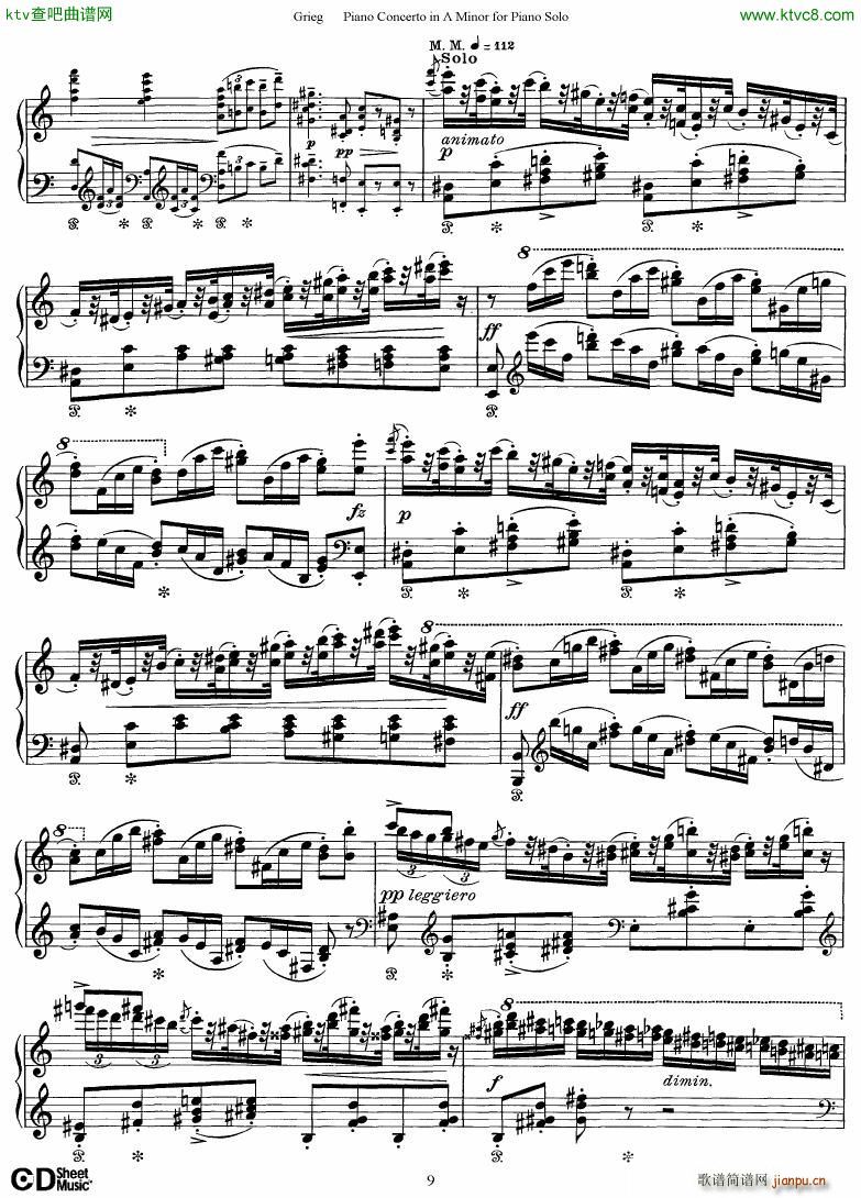 Grieg Piano Concerto solo arr 2 byGrieg(V)9