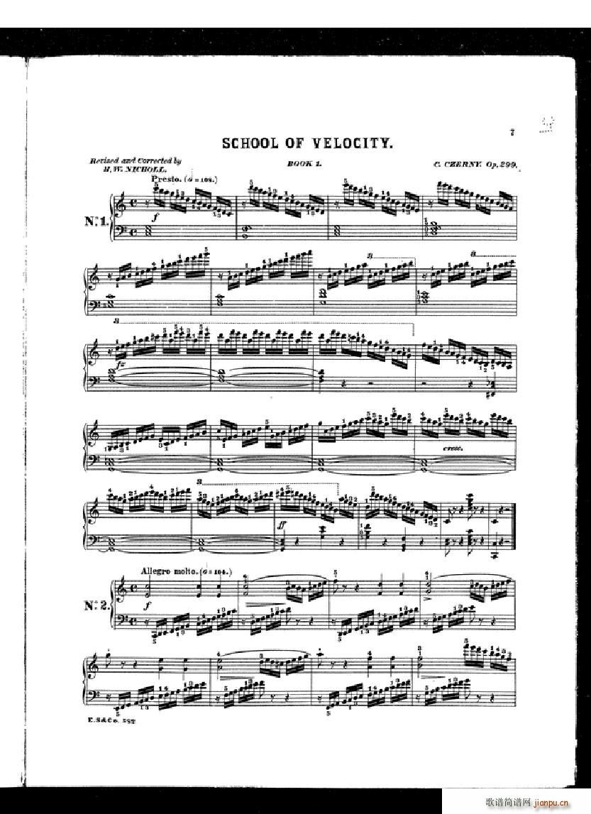 Czerny School of Velocity book 1 Op 299(V)5