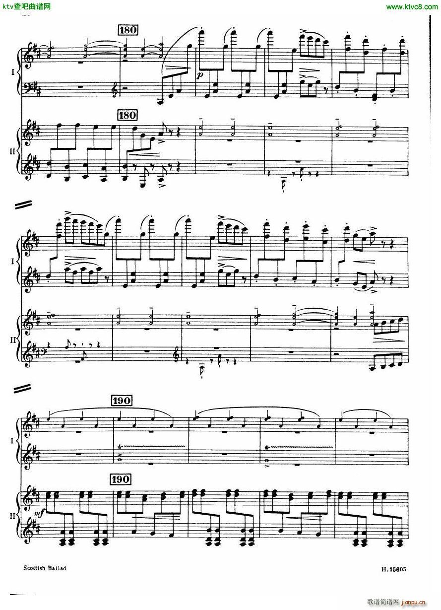 Britten Scottish Ballad op 26 arr for 2 pianos(V)21