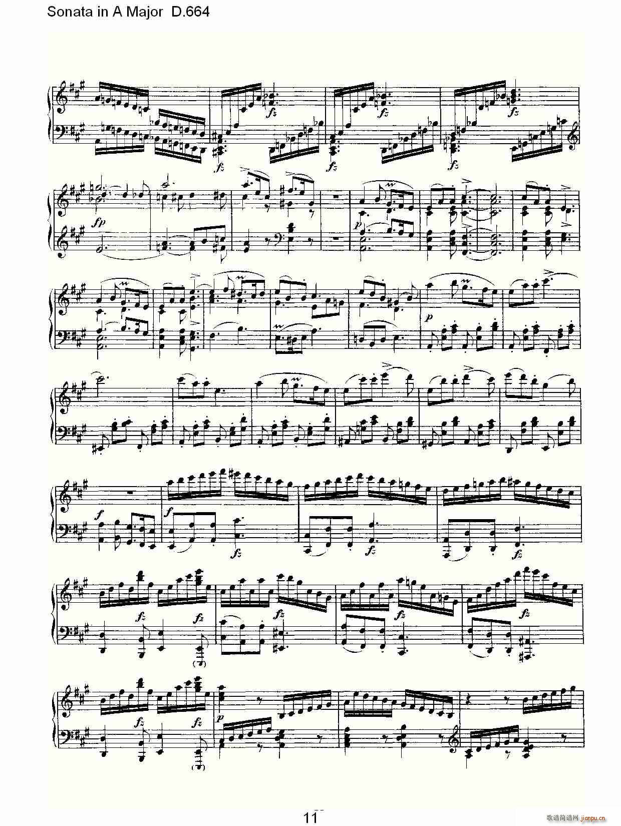 Sonata in A Major D.664(ʮּ)11
