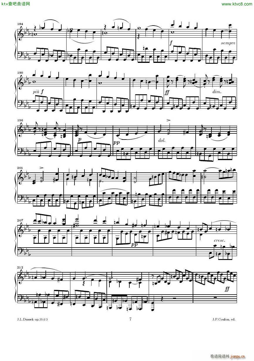 Dussek Sonate No13 op35 No3(V)7