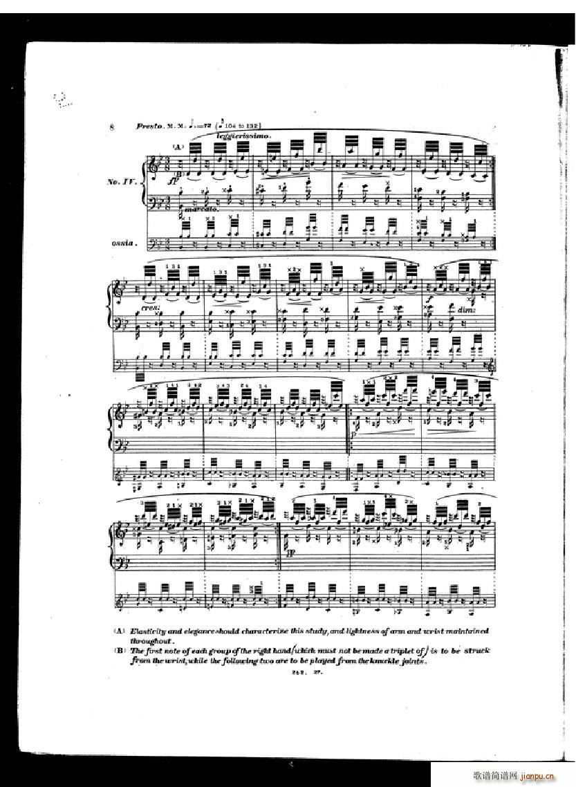 Czerny Etudes de la velocite book II(V)6