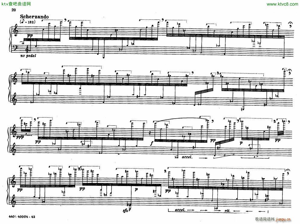 Bolcom 12 etudes for piano(V)20