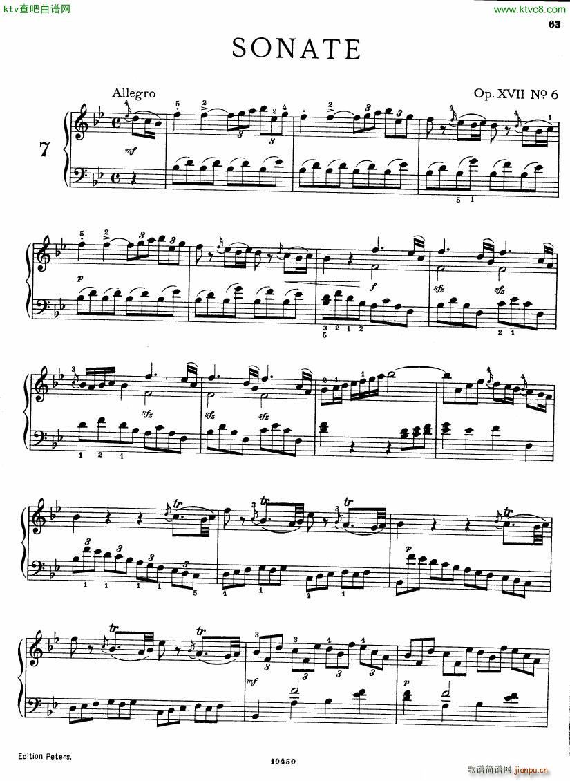 Bach JC op 17 no 6 Sonata(V)1