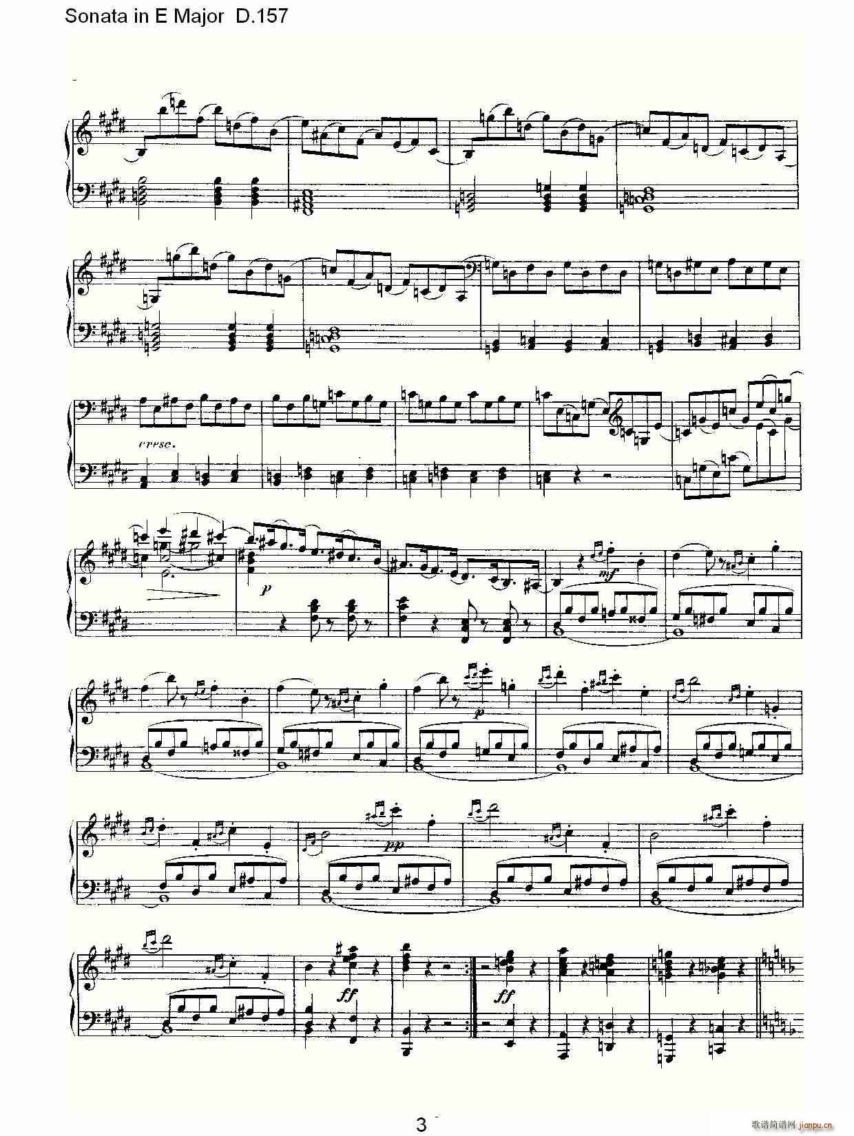 Sonata in E Major D.157(ʮּ)3