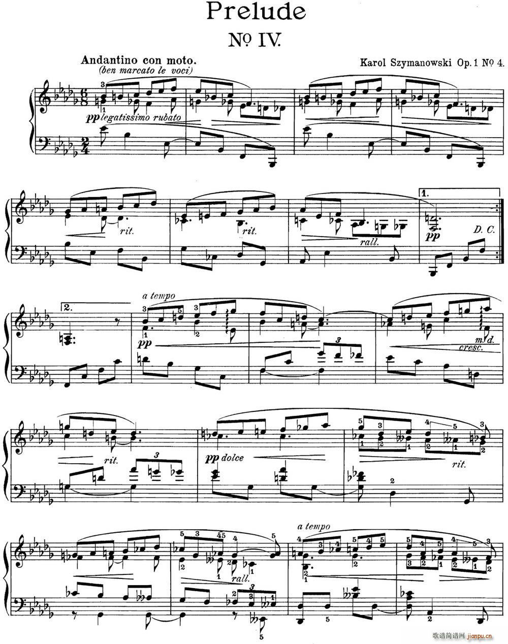ϣZ˹ 9ǰ Op 1 No 4(V)1
