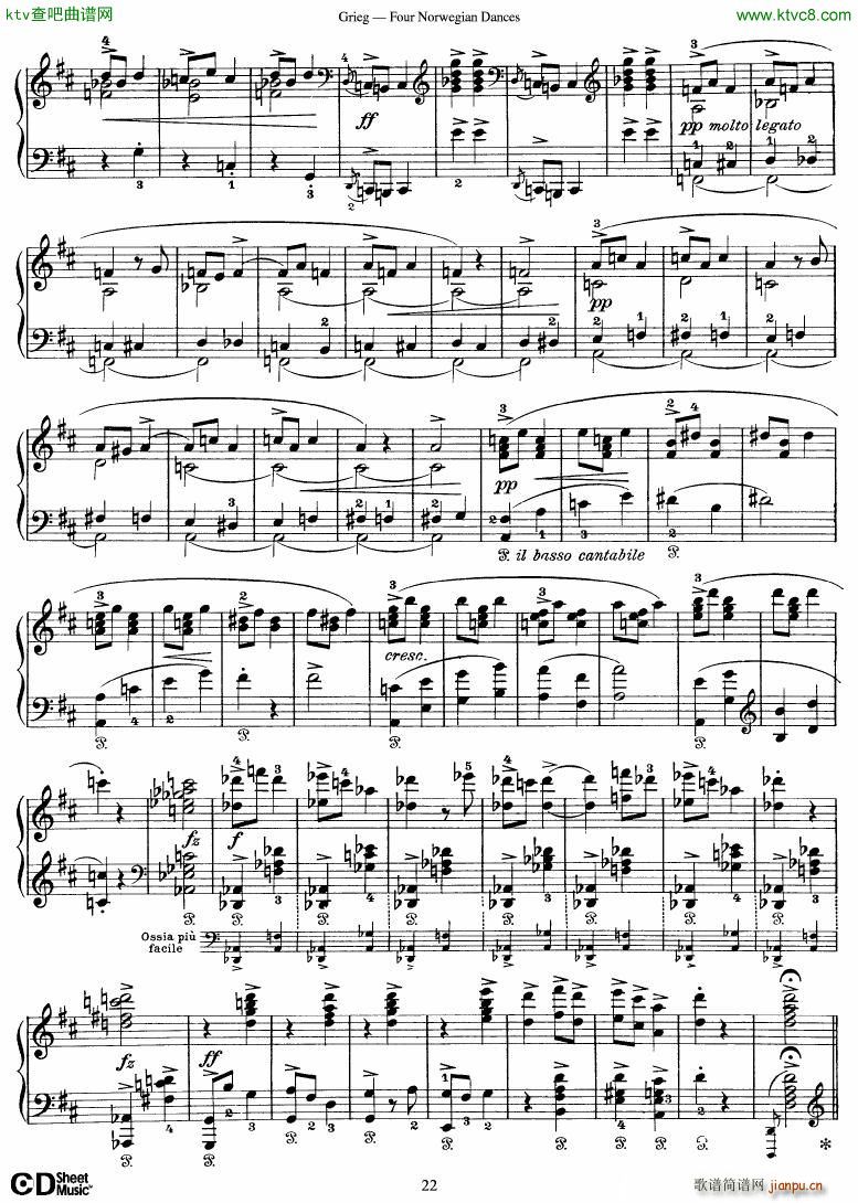 Grieg Four Norwegian Dances(V)22