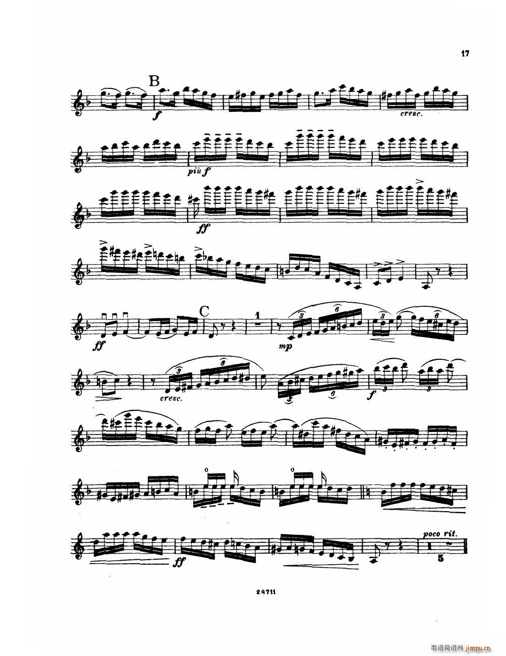 Bowen Suite for violin and piano violin part(V)17