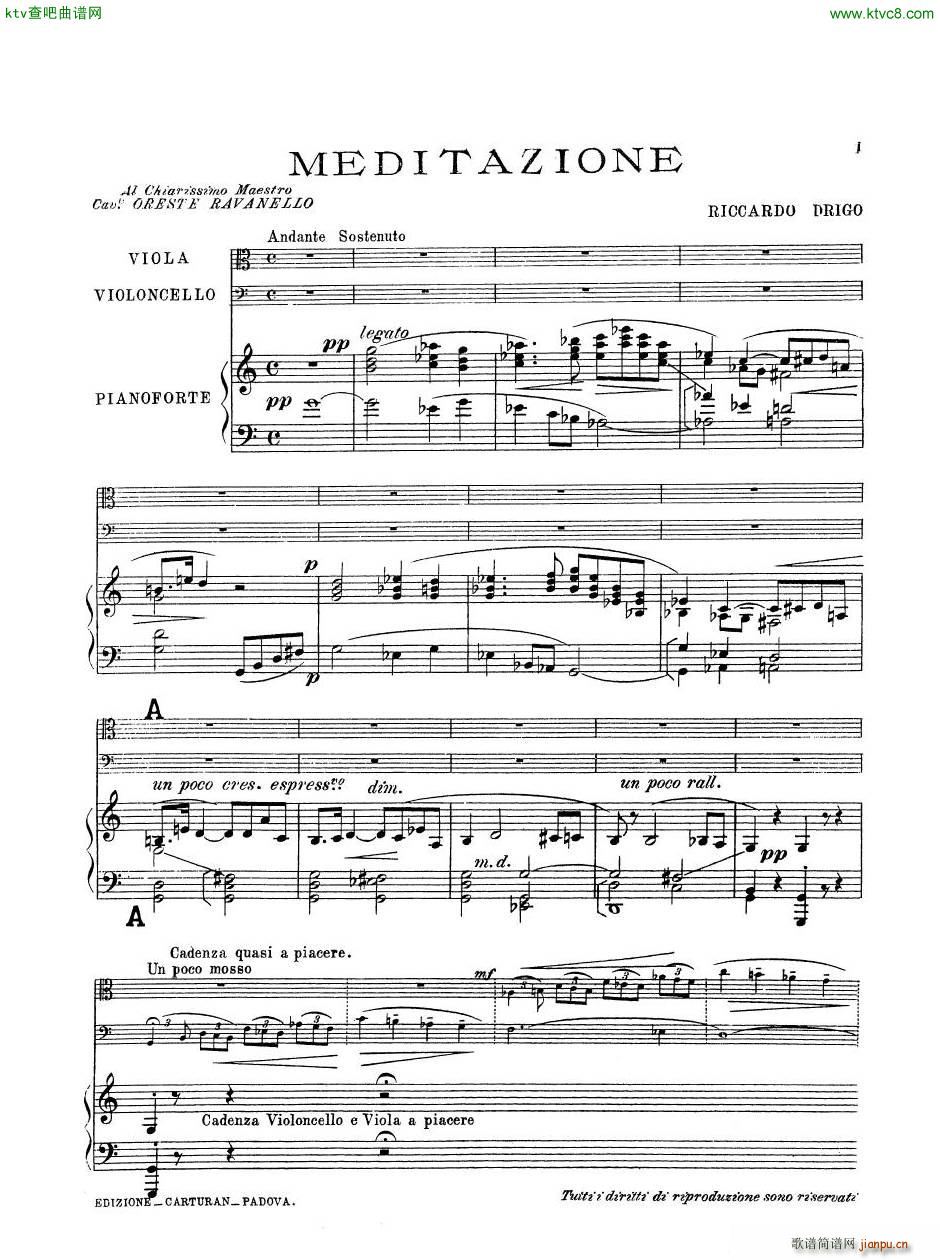 Drigo Meditation Viola Cello Piano(V)12