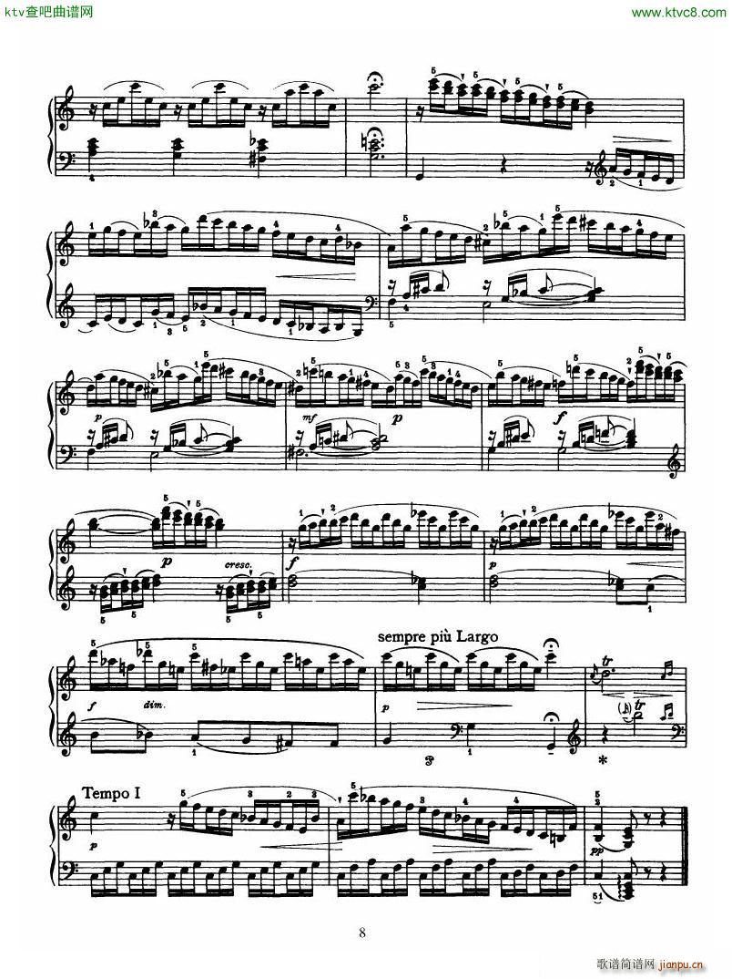 Haydn Piano Sonata No 39 In G(V)8