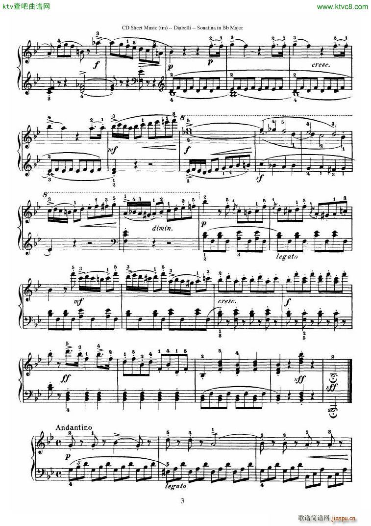 Diabelli Sonatinas Op 168 No 1 7 34P(V)15