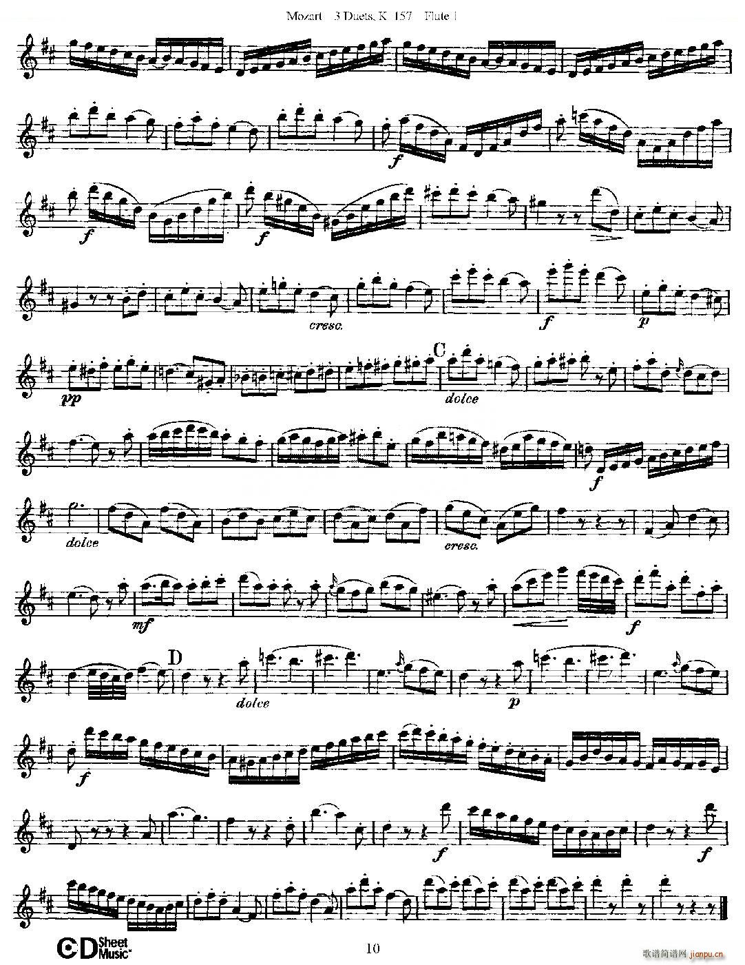 3 Duets K 157 ֮һL  K157̖ ~(ѺV)10