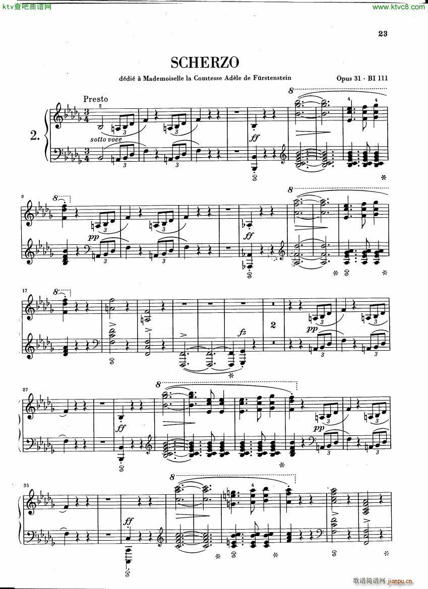 Chopin Scherzo B flat minor Henle(V)1